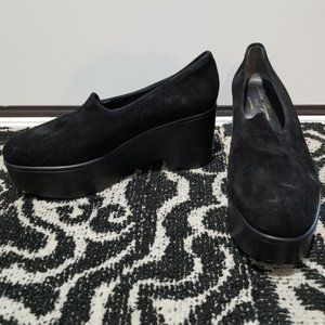 Robert Clergerie Black Xalo Suede Platforms